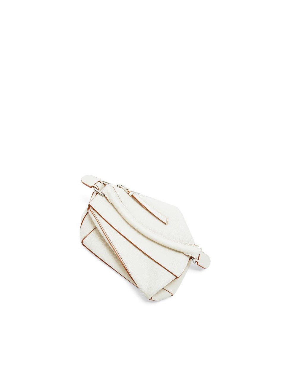 Loewe Small Puzzle bag in soft grained calfskin Blancos | PYSOC-3064