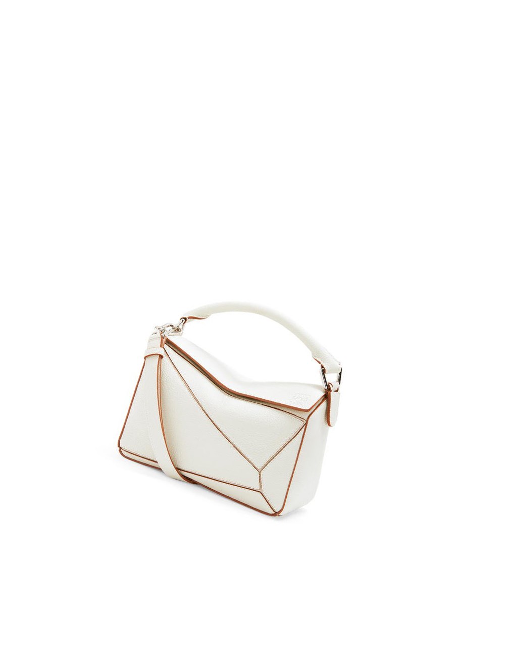 Loewe Small Puzzle bag in soft grained calfskin Blancos | PYSOC-3064