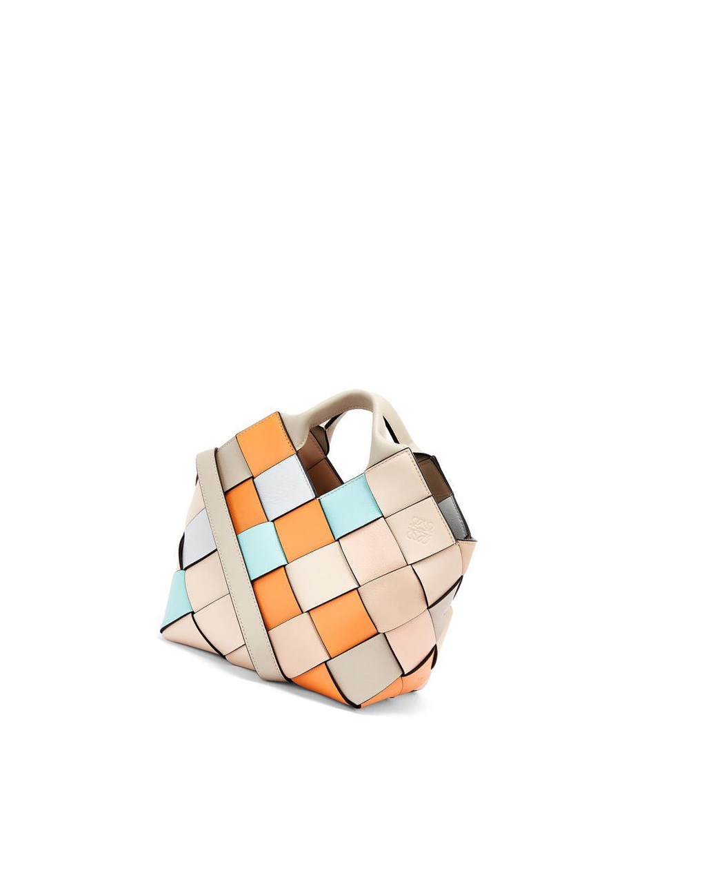 Loewe Small Surplus Cuero Woven basket bag in calfskin Albaricoque Dorados | FGIUR-4762