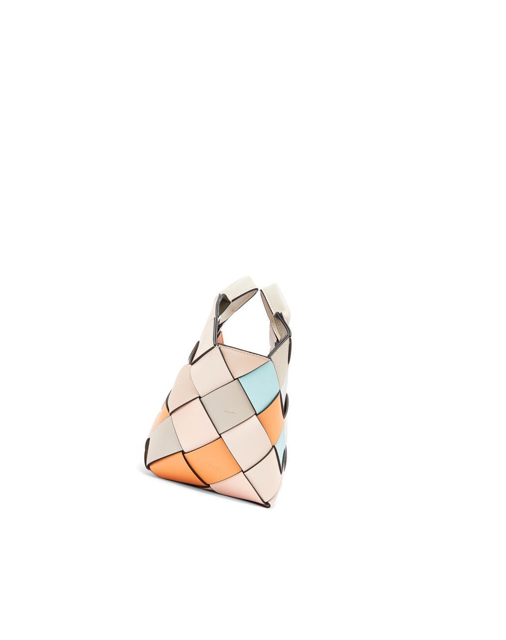 Loewe Small Surplus Cuero Woven basket bag in calfskin Albaricoque Dorados | FGIUR-4762