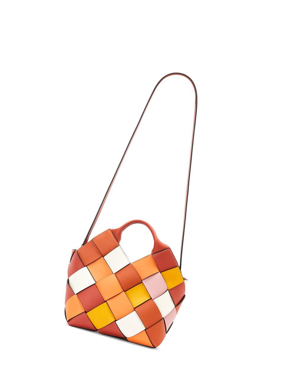 Loewe Small Surplus Cuero Woven basket bag in calfskin Naranjas Naranjas | ZOBDA-7920