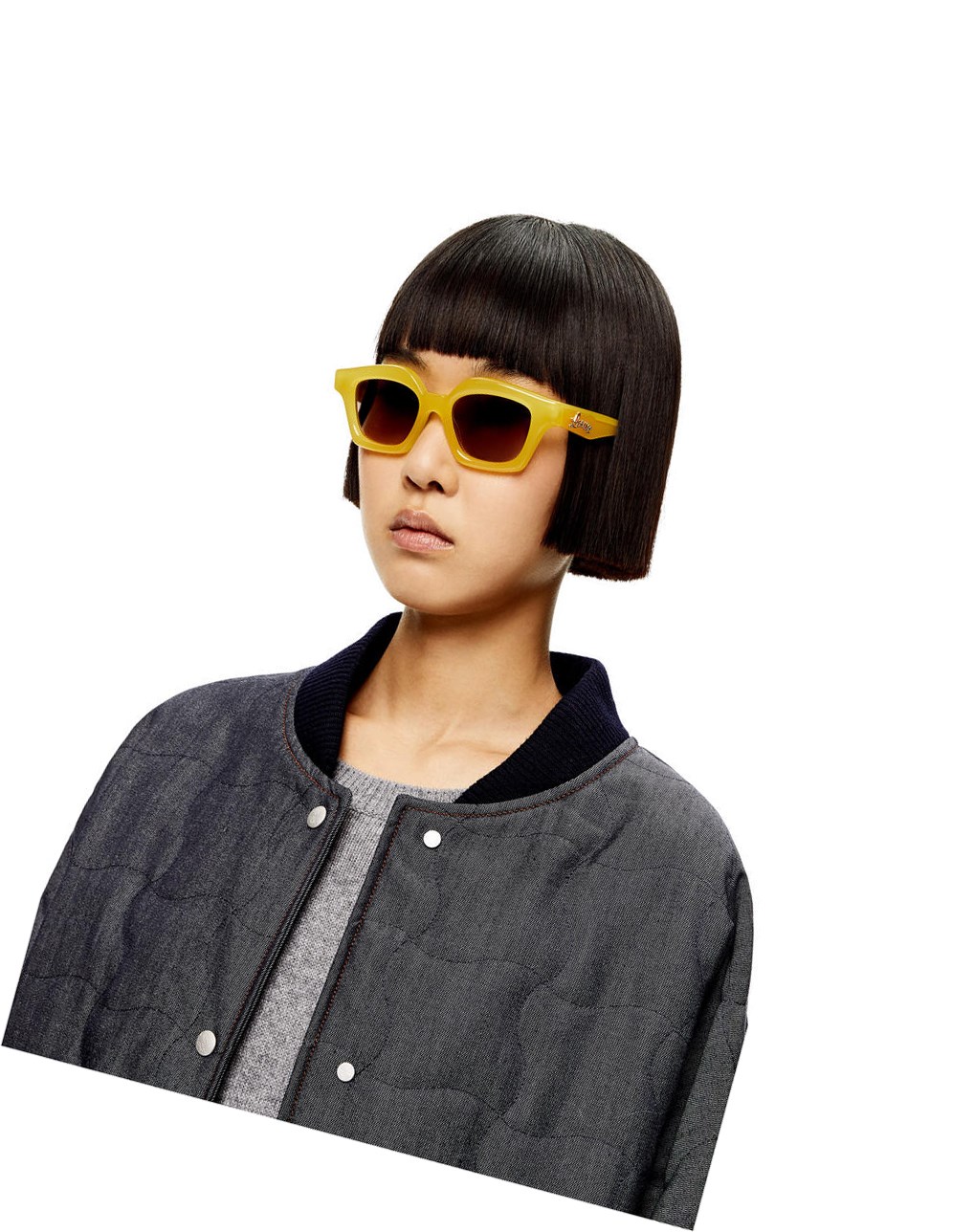 Loewe Small browline sunglasses in acetate Amarillos | CXZMH-5104