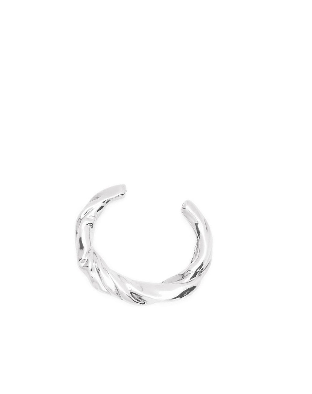 Loewe Small nappa twist cuff in sterling silver Plateados | MNGIH-2451