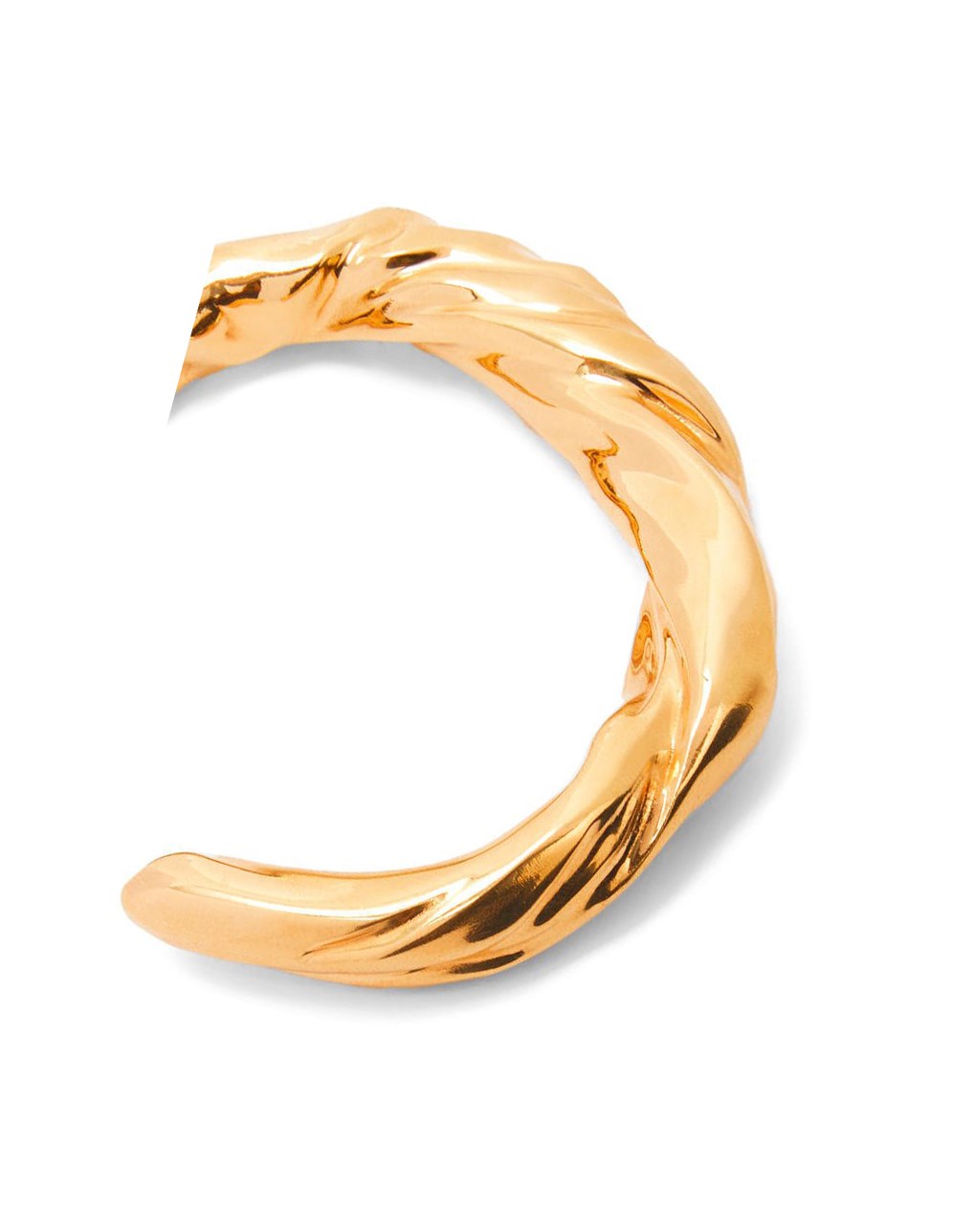 Loewe Small nappa twist cuff in sterling silver Dorados | OMEIN-8637