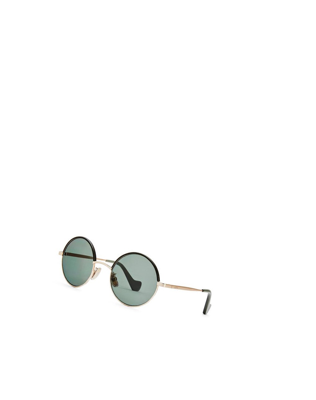 Loewe Small round sunglasses in metal Kaki Verdes | RVTKI-0861