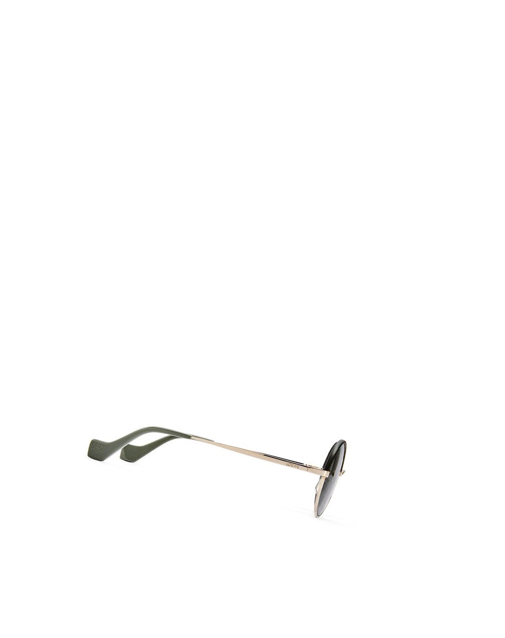 Loewe Small round sunglasses in metal Kaki Verdes | RVTKI-0861