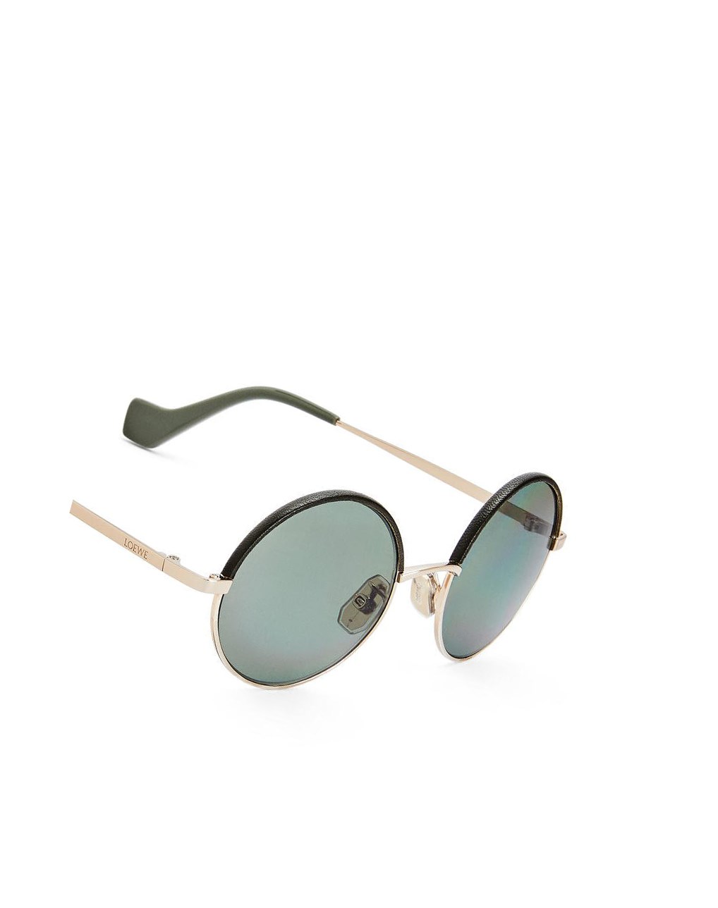Loewe Small round sunglasses in metal Kaki Verdes | RVTKI-0861