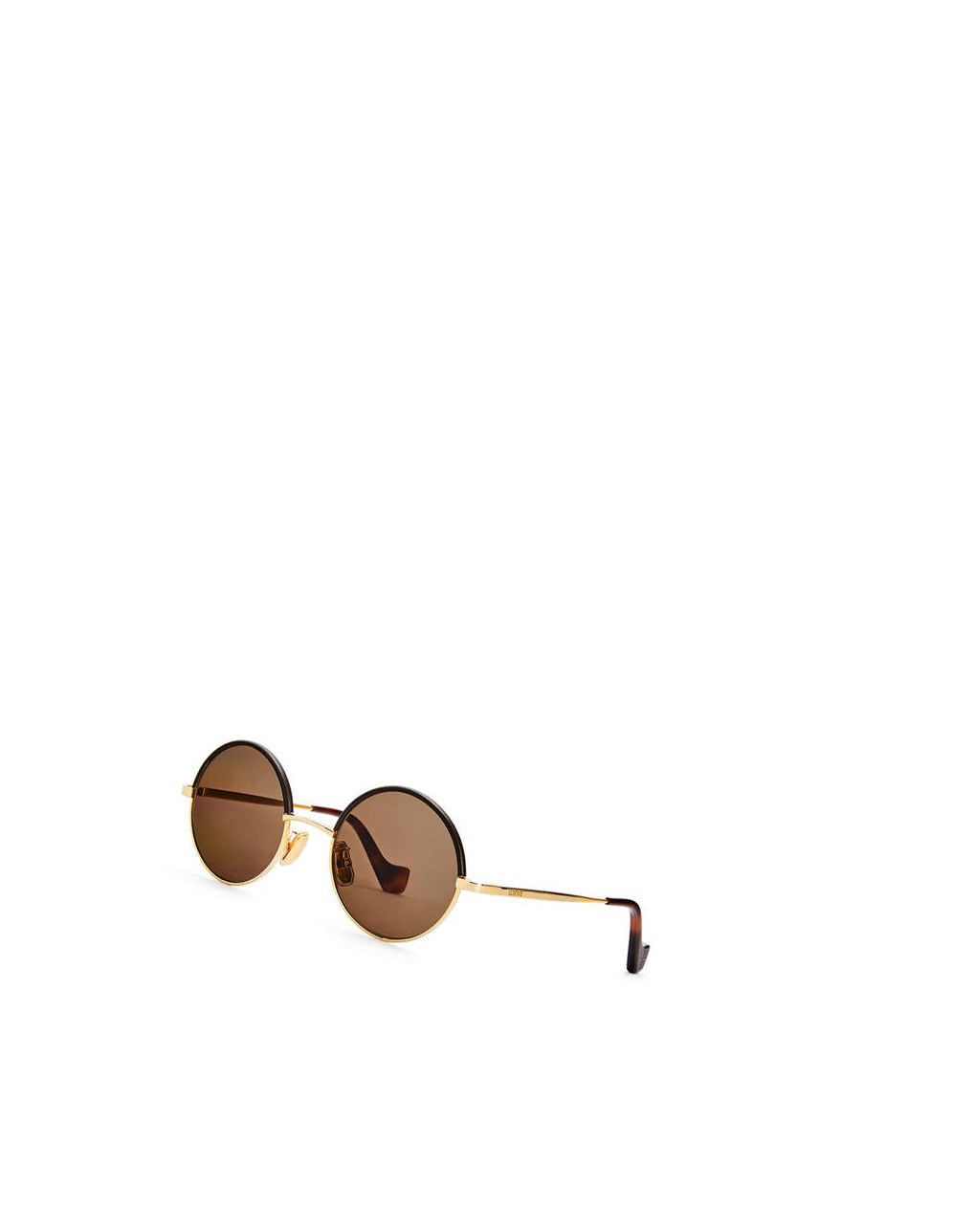 Loewe Small round sunglasses in metal Marrom Oscuro | XONEA-9621