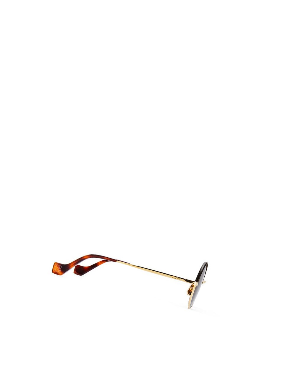 Loewe Small round sunglasses in metal Marrom Oscuro | XONEA-9621