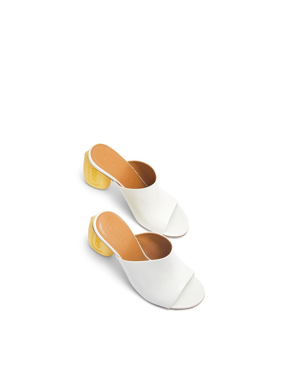 Loewe Soap mule in calfskin Blancos Amarillos | PXYVZ-4179