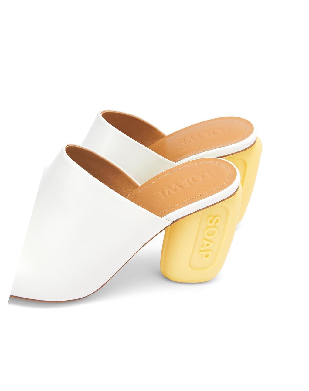 Loewe Soap mule in calfskin Blancos Amarillos | PXYVZ-4179