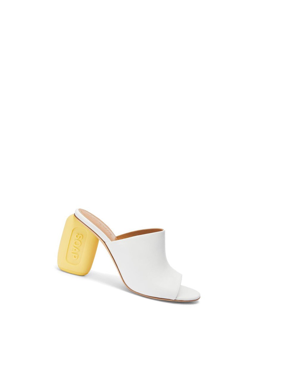 Loewe Soap mule in calfskin Blancos Amarillos | PXYVZ-4179