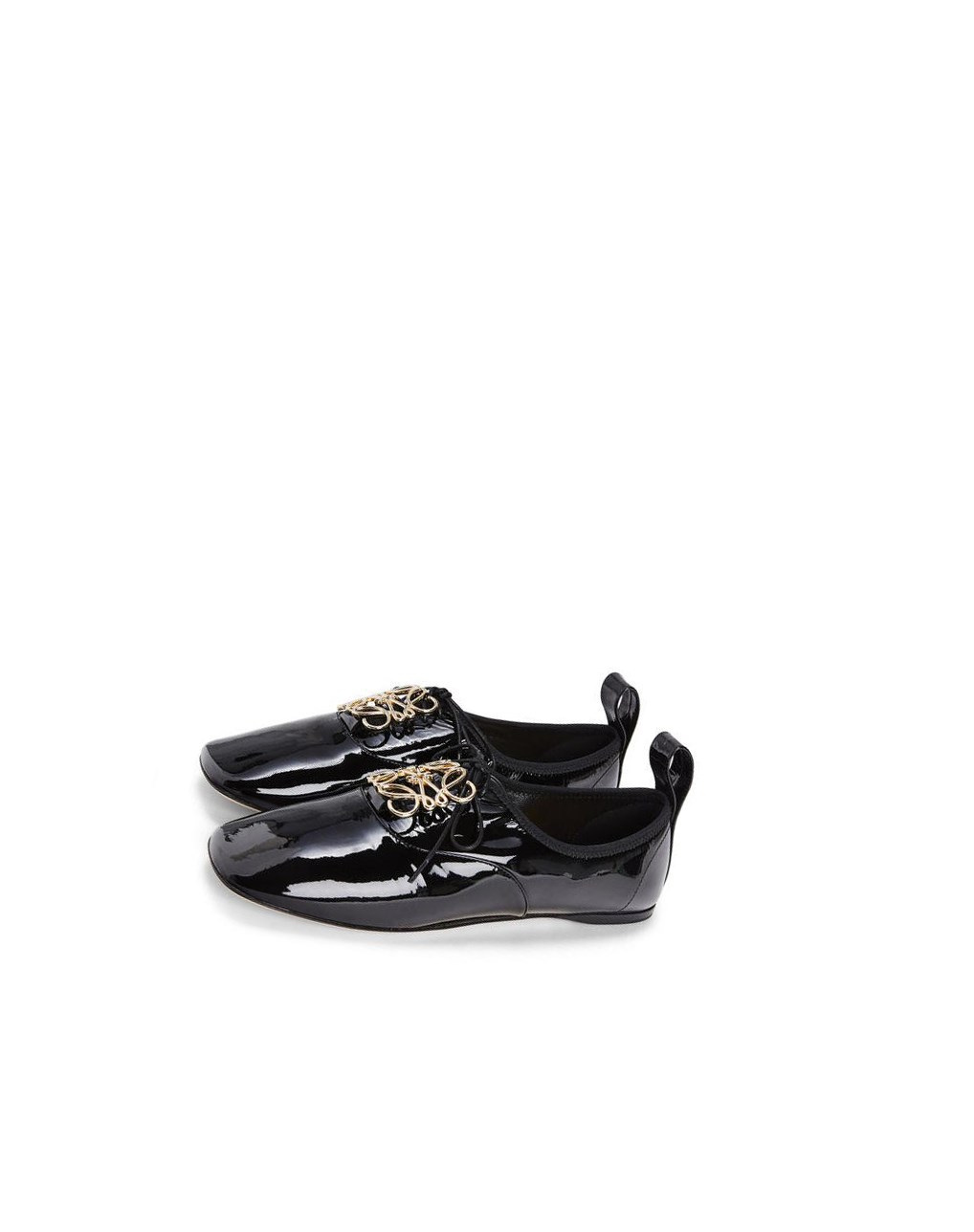 Loewe Soft derby anagram in patent calf Negros | GUQOD-2098