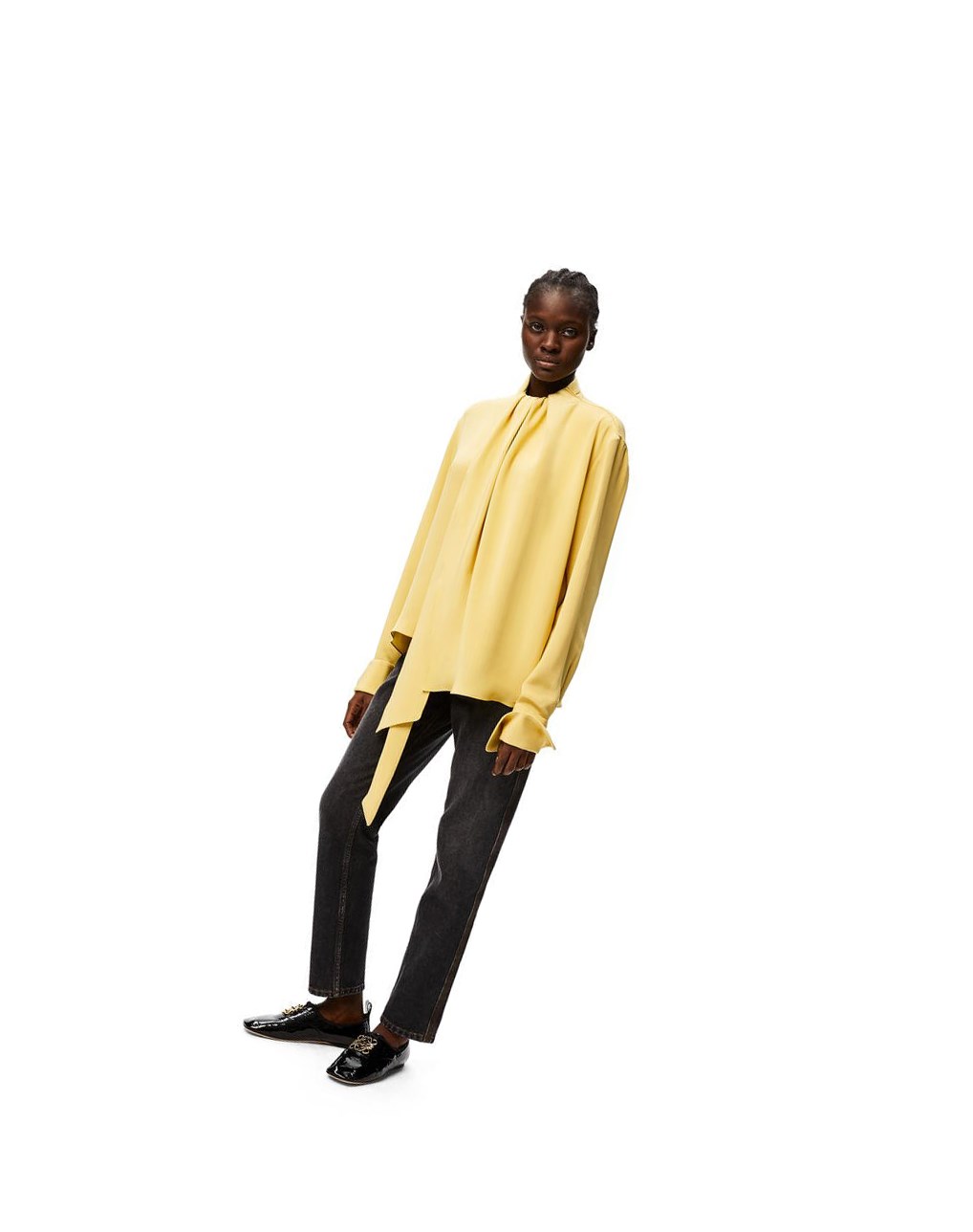 Loewe Soft derby anagram in patent calf Negros | GUQOD-2098