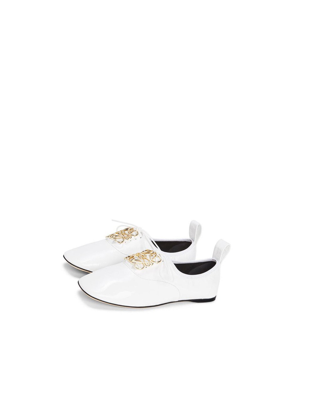 Loewe Soft derby anagram in patent calf Blancos | NYXOR-3291