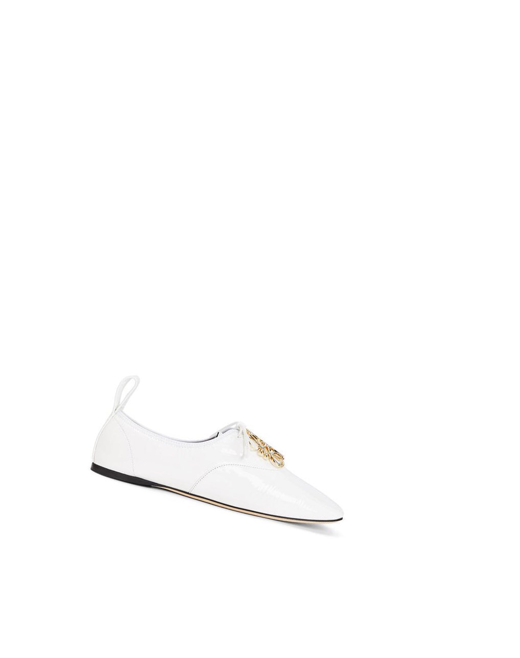 Loewe Soft derby anagram in patent calf Blancos | NYXOR-3291
