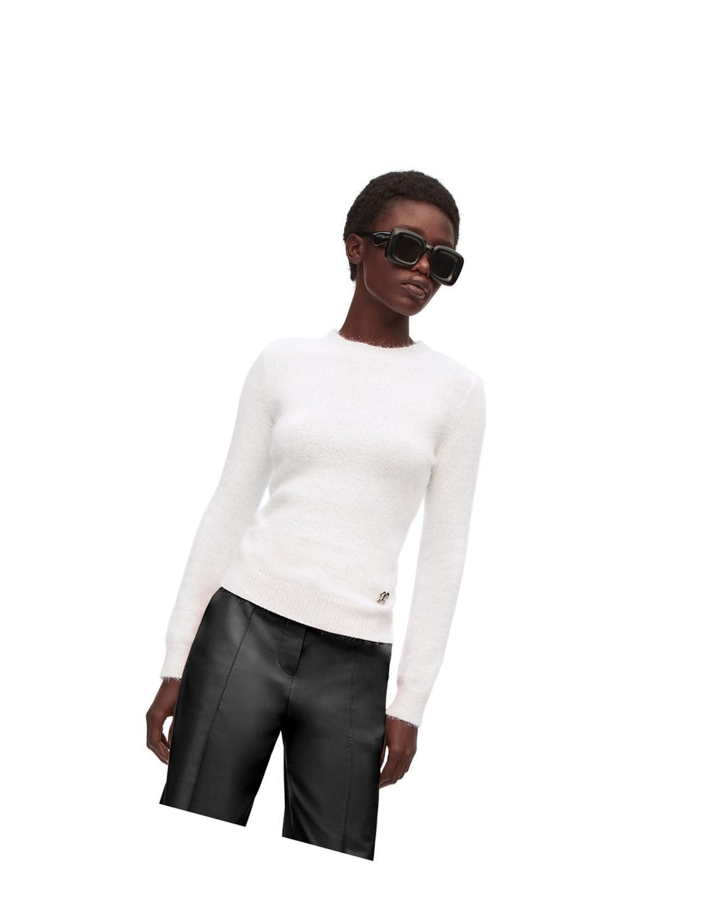 Loewe Sparkle sweater in viscose Blancos | DKYAX-9105