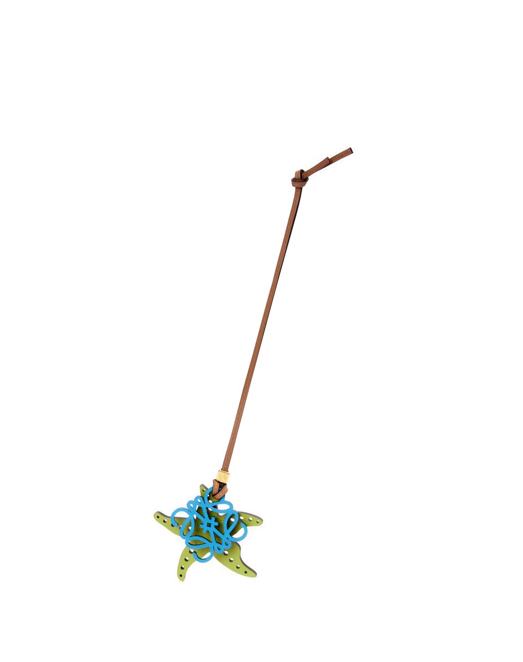 Loewe Starfish charm in calfskin and brass Verdes Naranjas Claro | ILNOM-5439