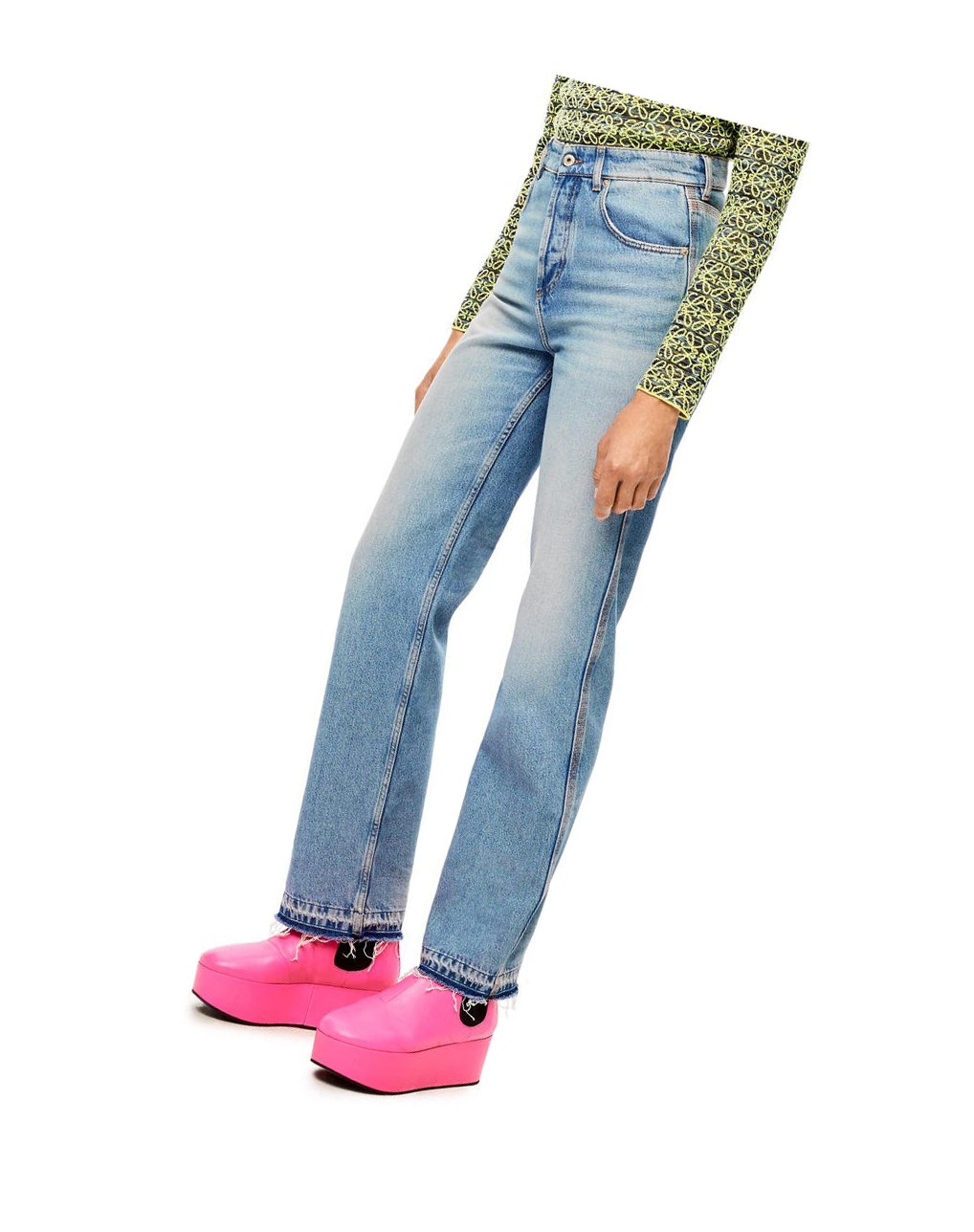 Loewe Straight leg jeans in denim Washed Denim | DVCYN-9108