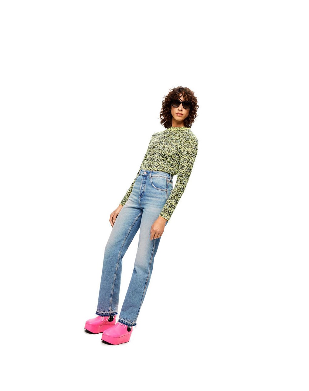 Loewe Straight leg jeans in denim Washed Denim | DVCYN-9108
