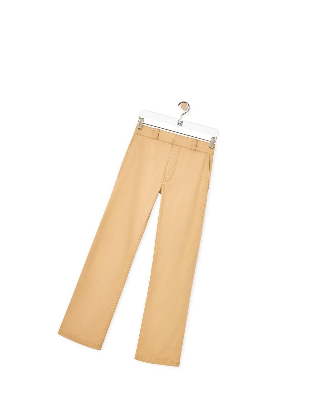Loewe Straight leg trousers in cotton Beige | XUHSQ-2698