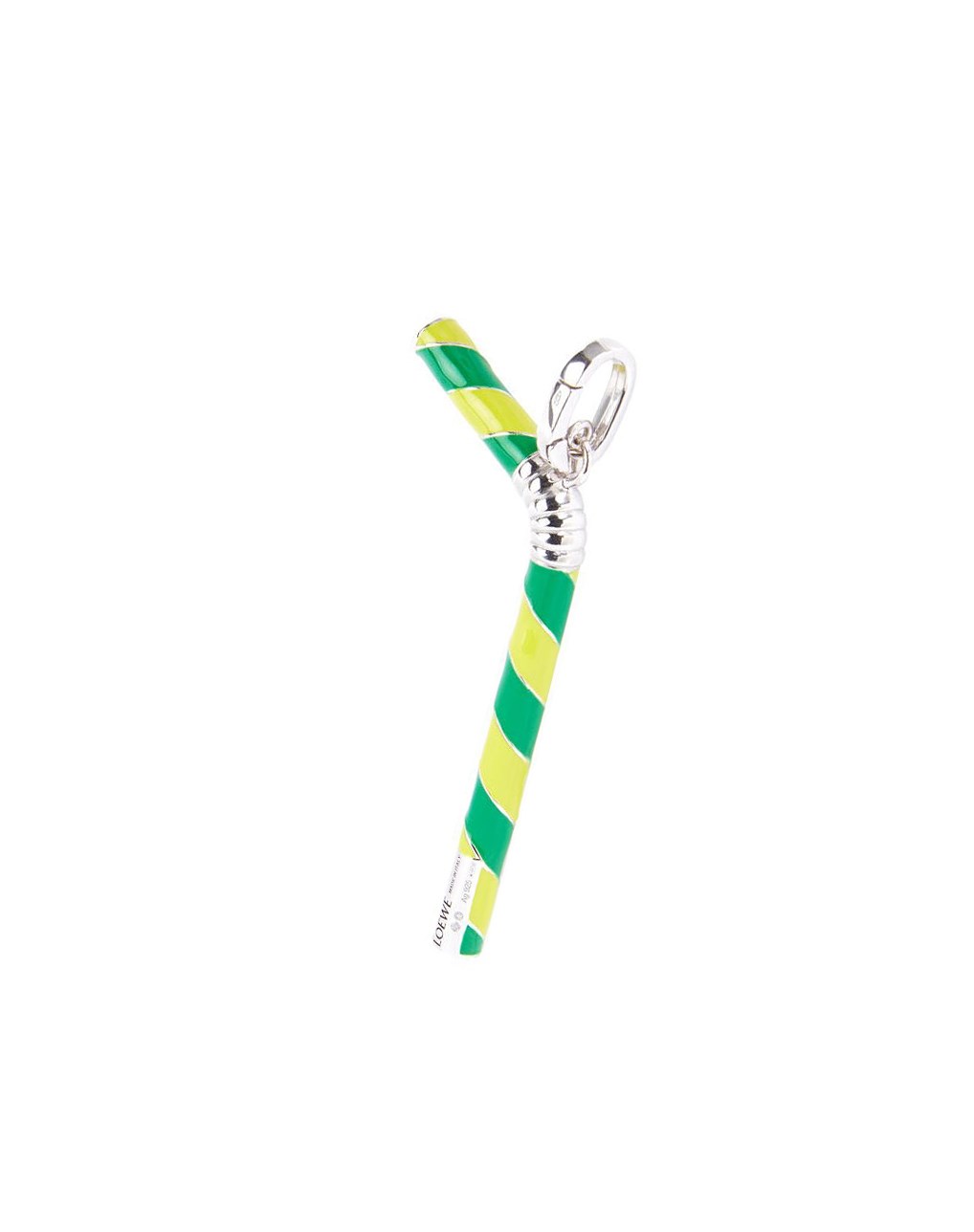 Loewe Straw pendant in sterling silver and enamel Amarillos Verdes | YHECQ-7235