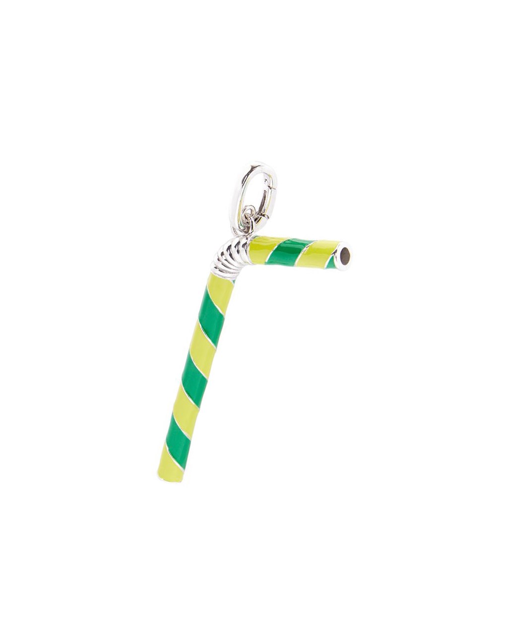 Loewe Straw pendant in sterling silver and enamel Amarillos Verdes | YHECQ-7235