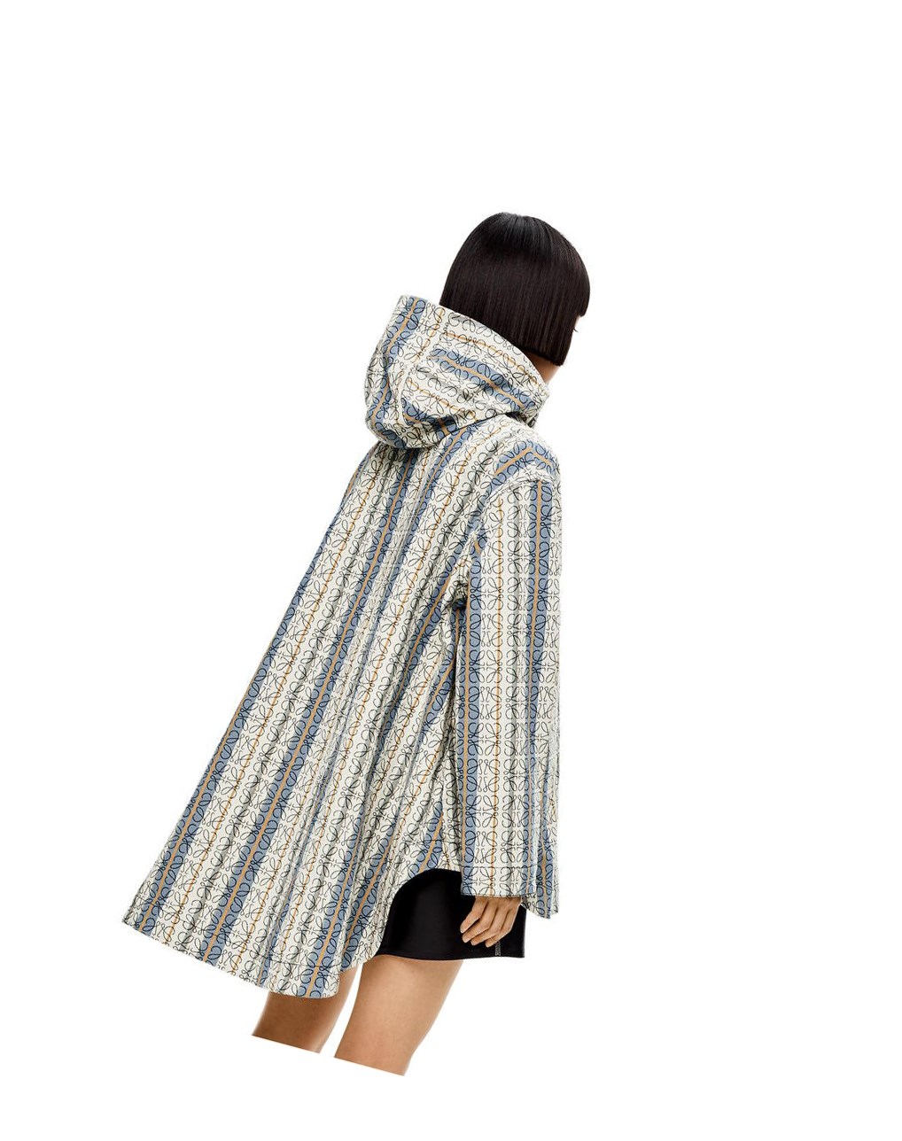 Loewe Stripe Anagram jacquard parka in cotton Azules Multicolor | VIQGK-3596