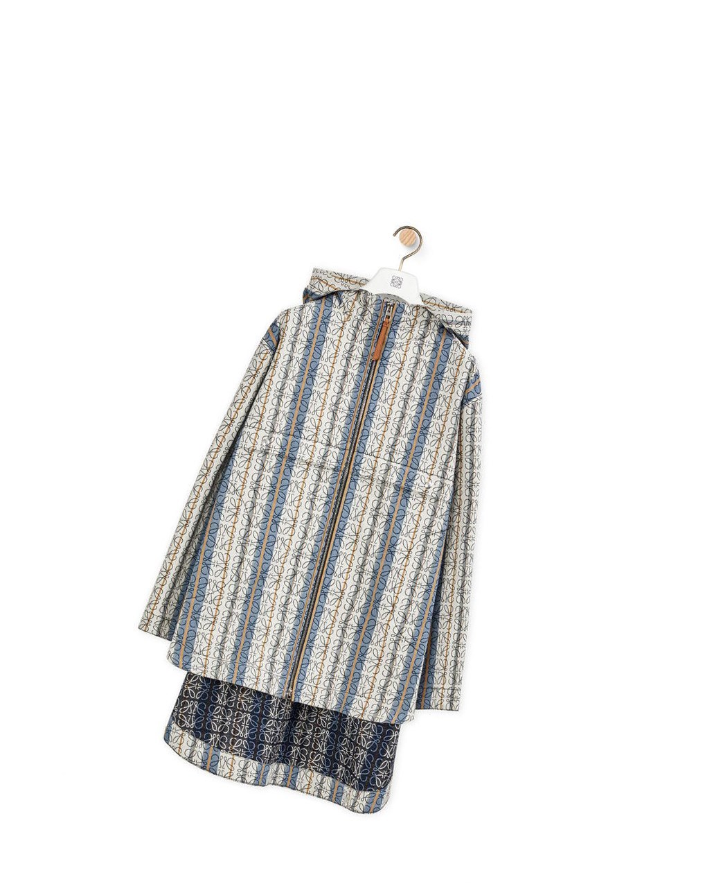 Loewe Stripe Anagram jacquard parka in cotton Azules Multicolor | VIQGK-3596