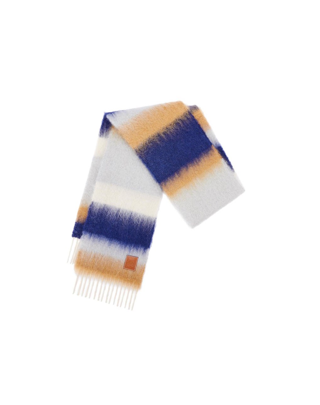 Loewe Stripe scarf in mohair Azul Marino Azules Multicolor | QSKUM-0932