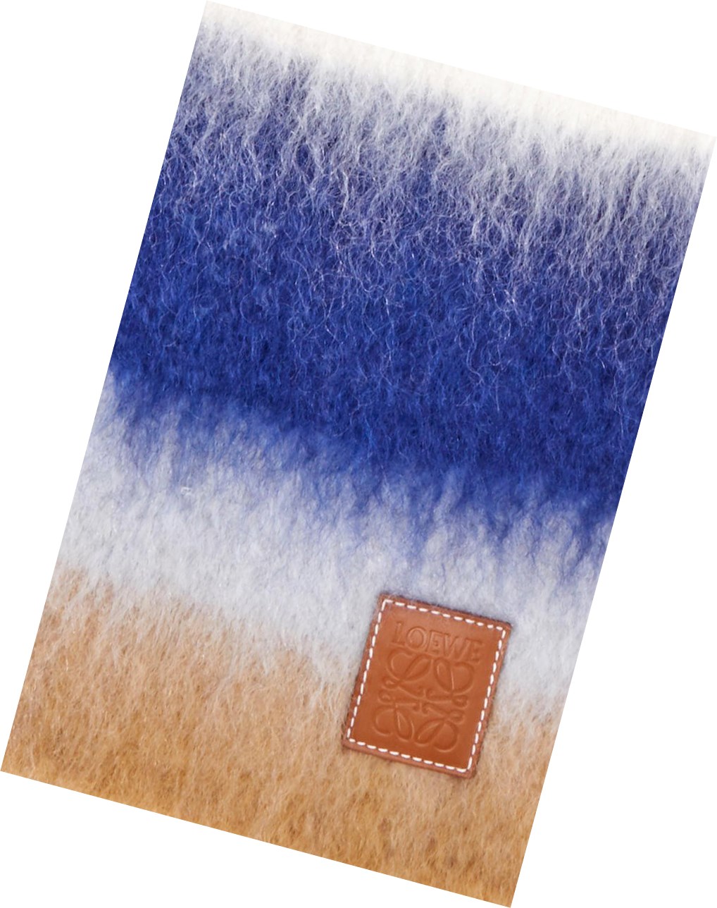 Loewe Stripe scarf in mohair Azul Marino Azules Multicolor | QSKUM-0932