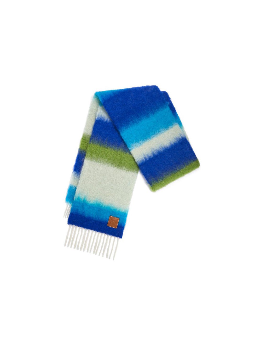Loewe Stripe scarf in mohair Azules Oscuro Multicolor | JIKDZ-8426