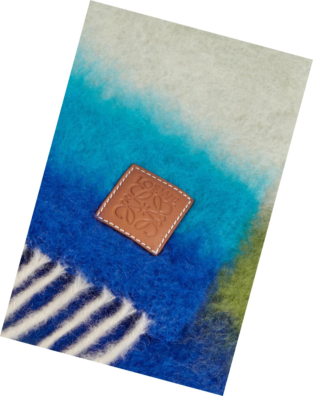 Loewe Stripe scarf in mohair Azules Oscuro Multicolor | JIKDZ-8426