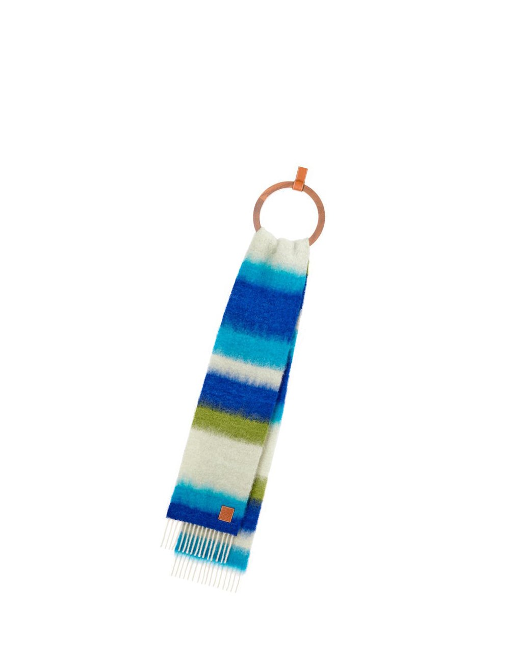 Loewe Stripe scarf in mohair Azules Oscuro Multicolor | JIKDZ-8426