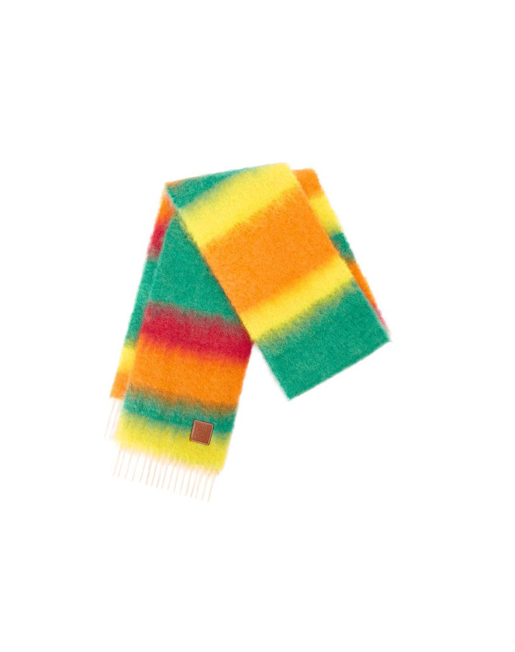 Loewe Stripe scarf in mohair Verdes Multicolor | HNMTY-3710