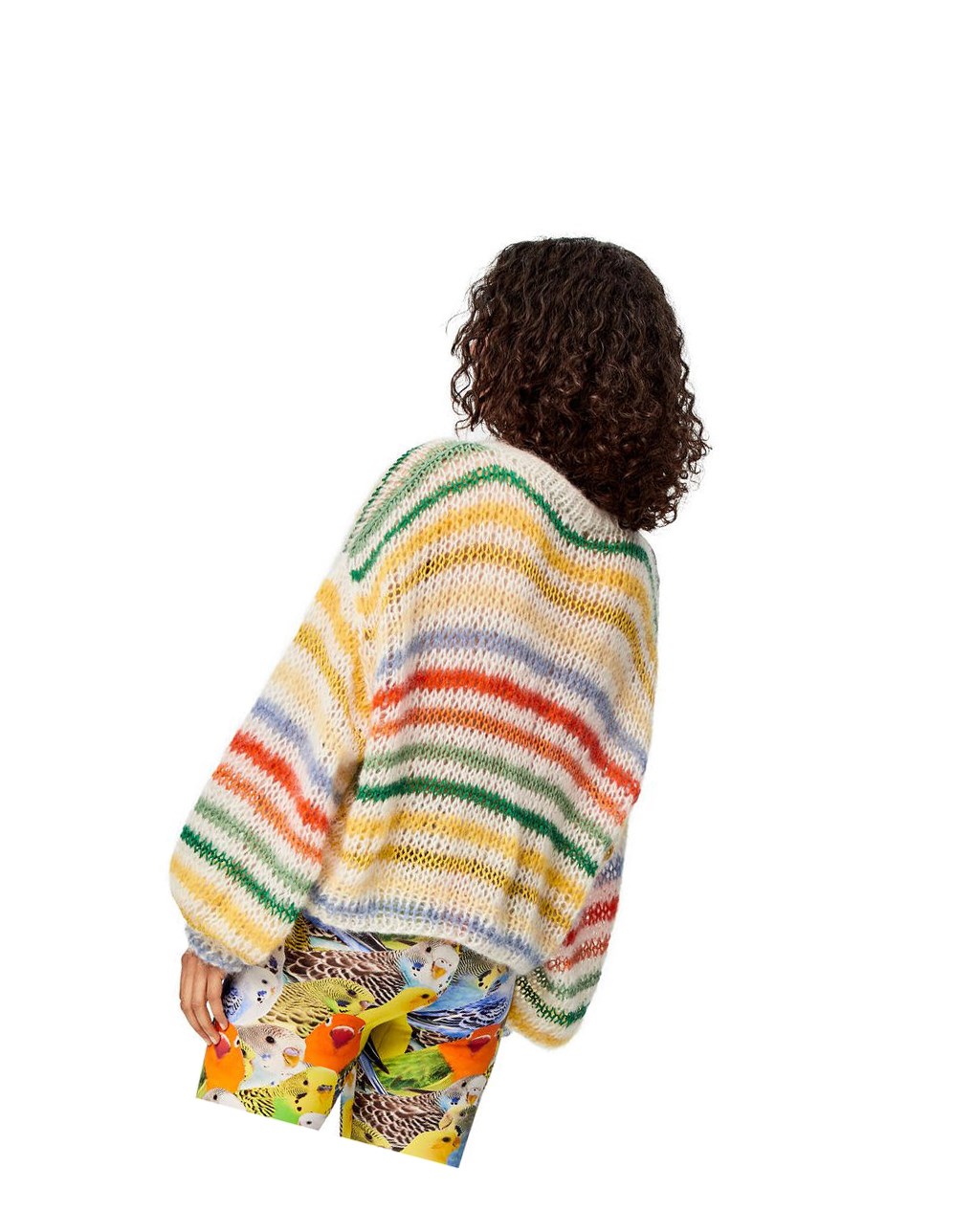 Loewe Stripe sweater in mohair Blancos Multicolor | FUGOP-1275