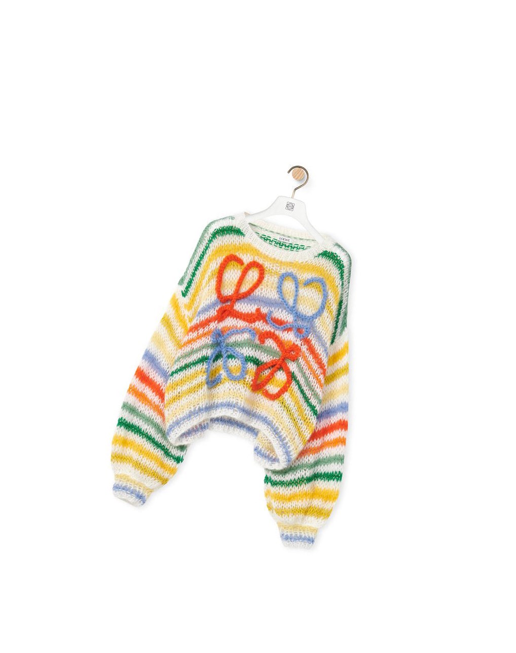 Loewe Stripe sweater in mohair Blancos Multicolor | FUGOP-1275
