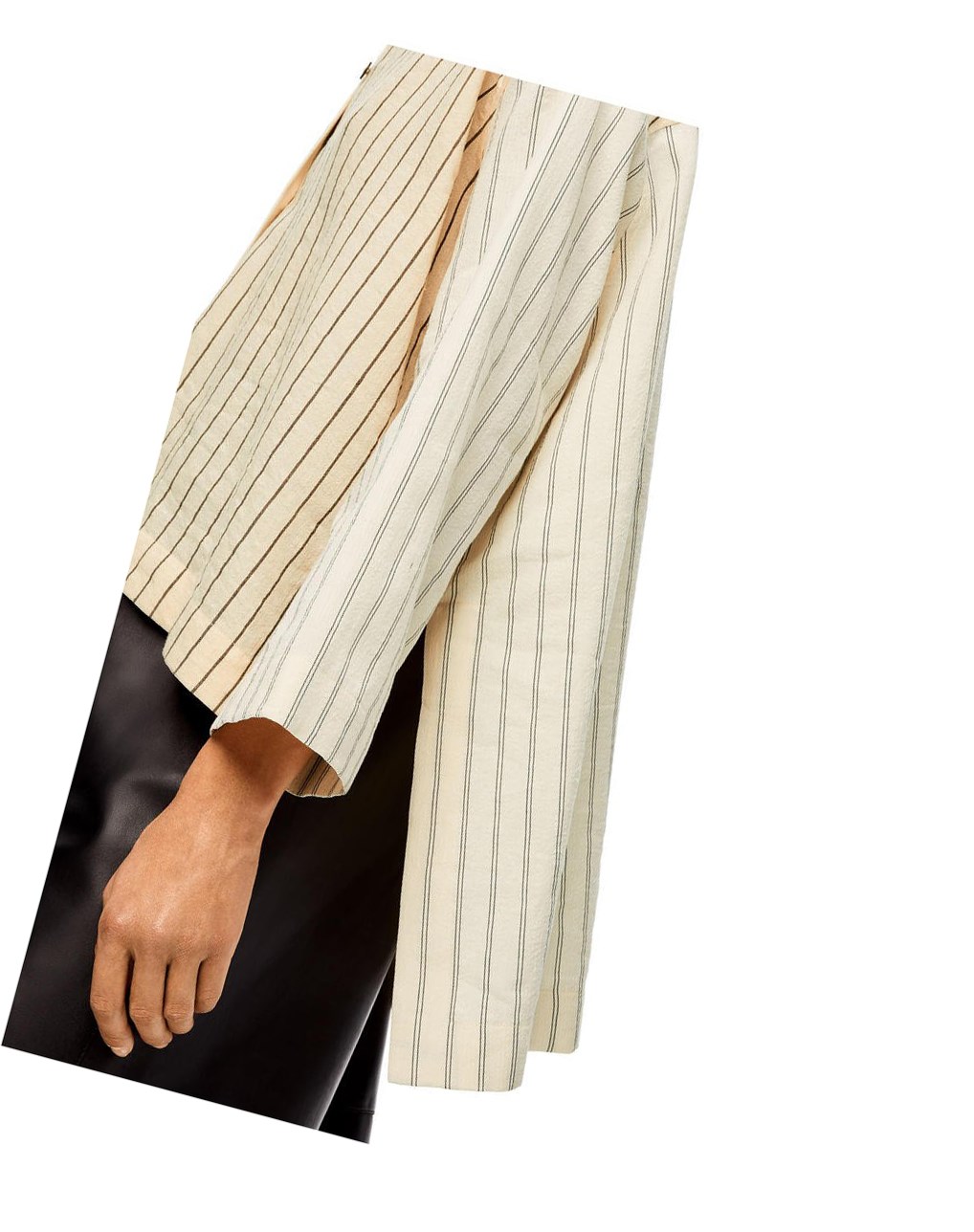 Loewe Stripe tunic shirt in cotton and linen Negros | BCFMD-5342