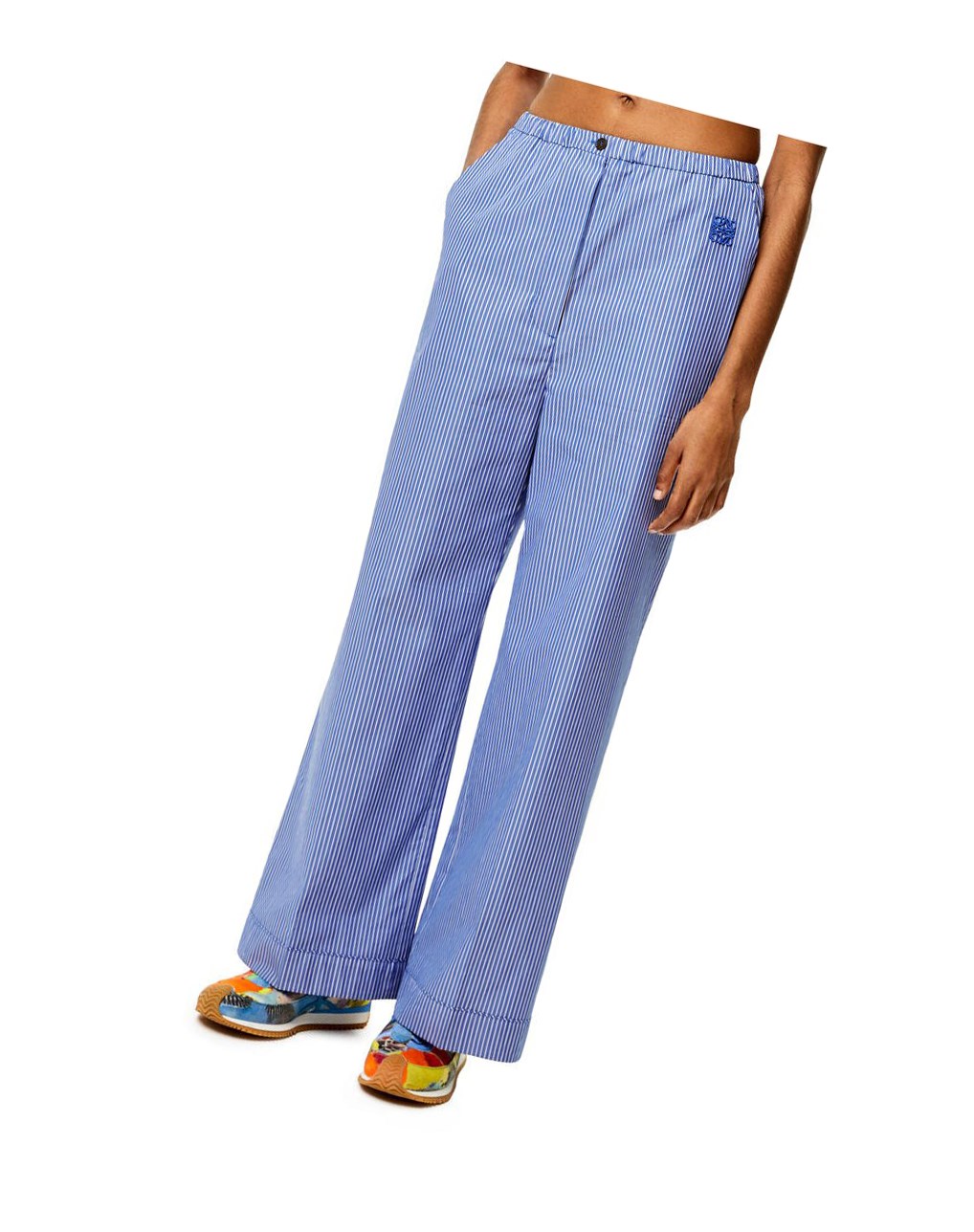 Loewe Striped pyjama trousers in cotton Azules Blancos | PWDTQ-4158