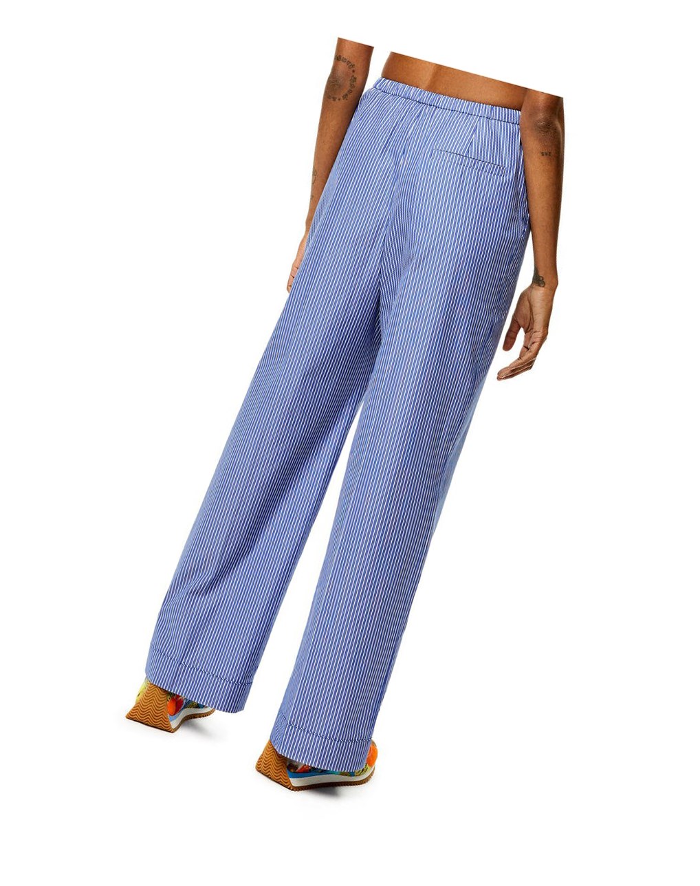Loewe Striped pyjama trousers in cotton Azules Blancos | PWDTQ-4158
