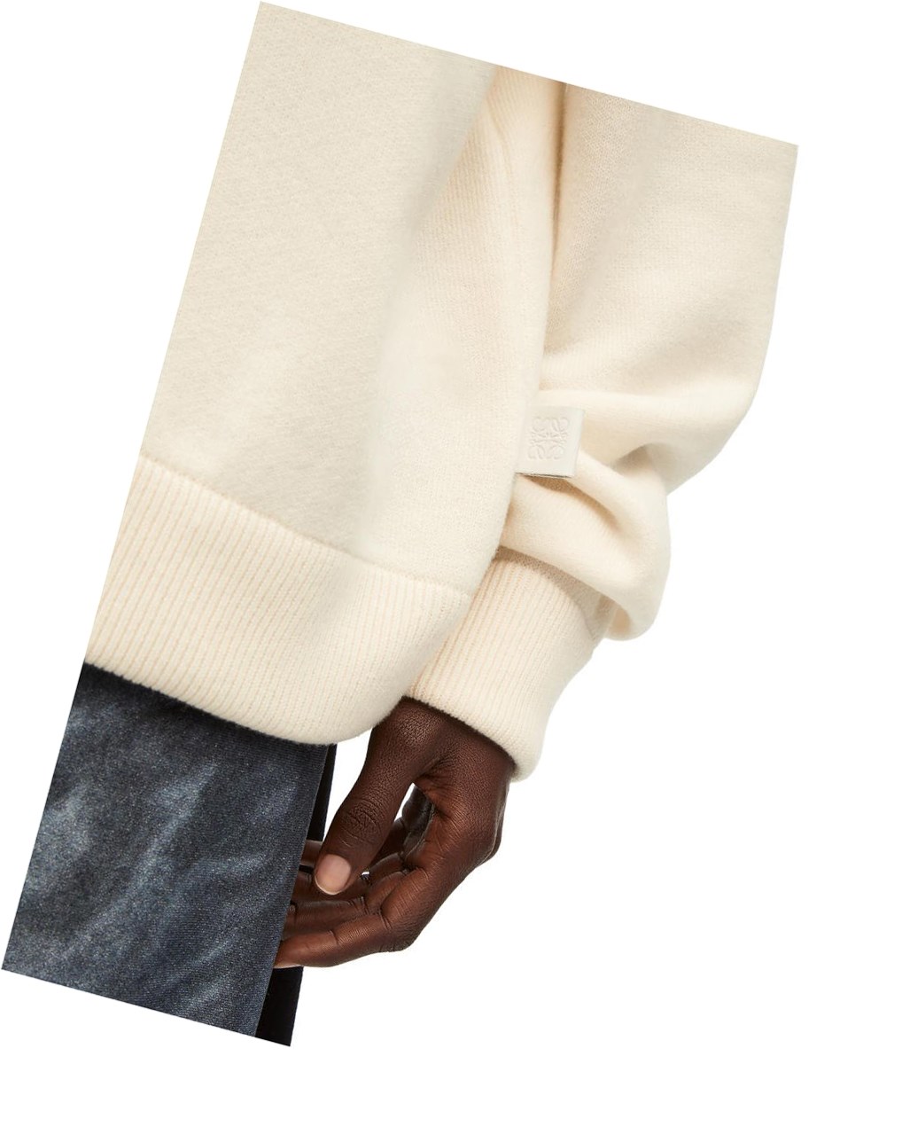 Loewe Sueter in cashmere Blancos | YWKHX-8250