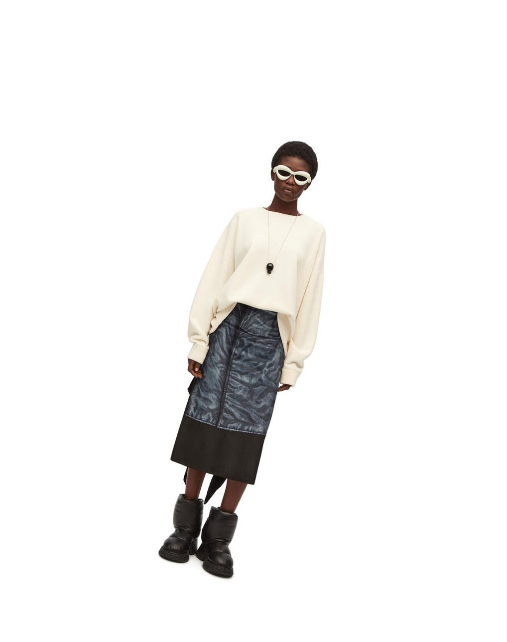 Loewe Sueter in cashmere Blancos | YWKHX-8250