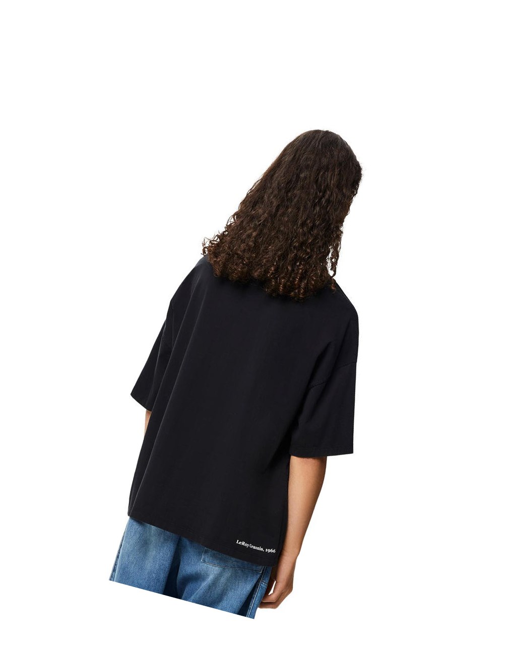 Loewe Surf print T-shirt in cotton Grises Oscuro Azules | CDREX-4056