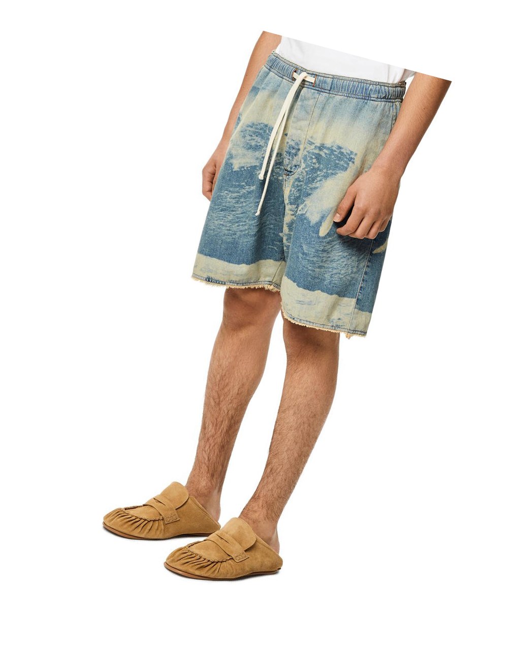 Loewe Surf print drawstring shorts in denim Azules | DXUJC-5902