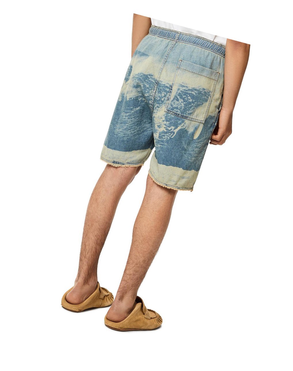 Loewe Surf print drawstring shorts in denim Azules | DXUJC-5902