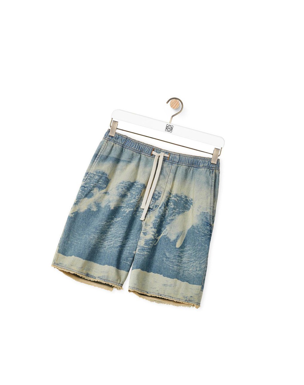 Loewe Surf print drawstring shorts in denim Azules | DXUJC-5902
