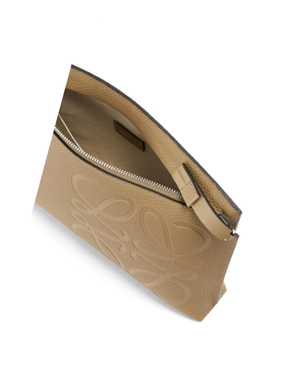 Loewe T Pouch in grained calfskin Azules | EBVOR-4697