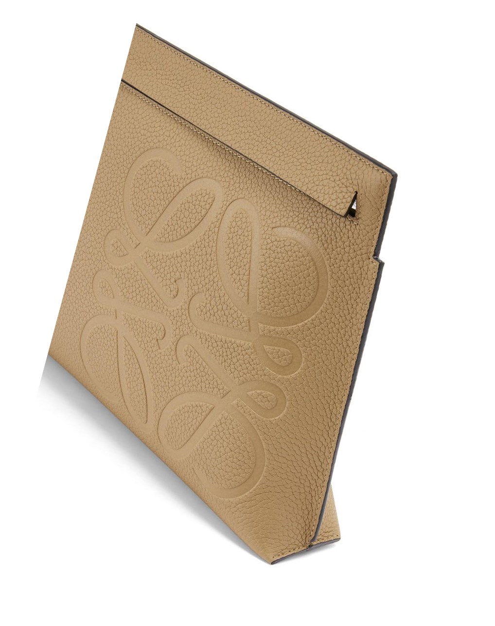 Loewe T Pouch in grained calfskin Azules | EBVOR-4697