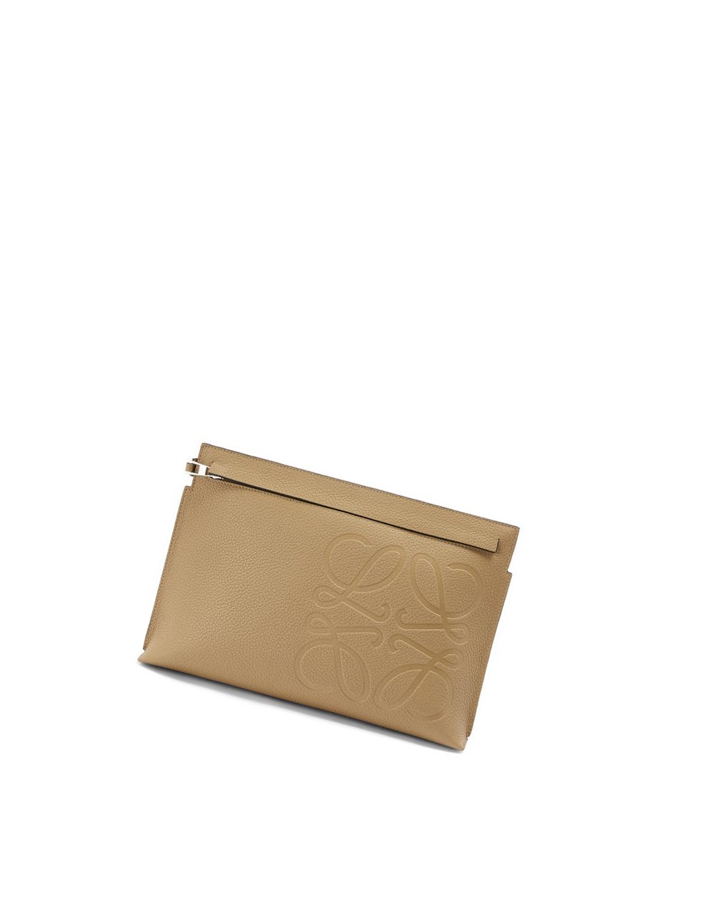 Loewe T Pouch in grained calfskin Azules | EBVOR-4697