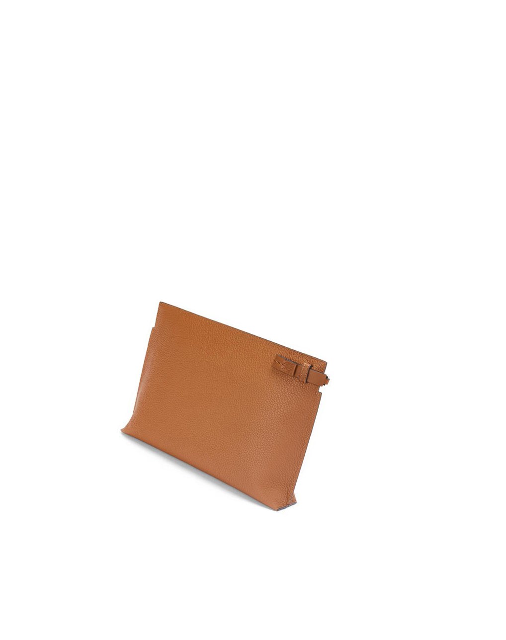 Loewe T Pouch in grained calfskin Tan | ENBUV-2793